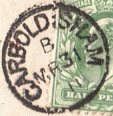 Postmark of Garboldisham Single Ring 1911