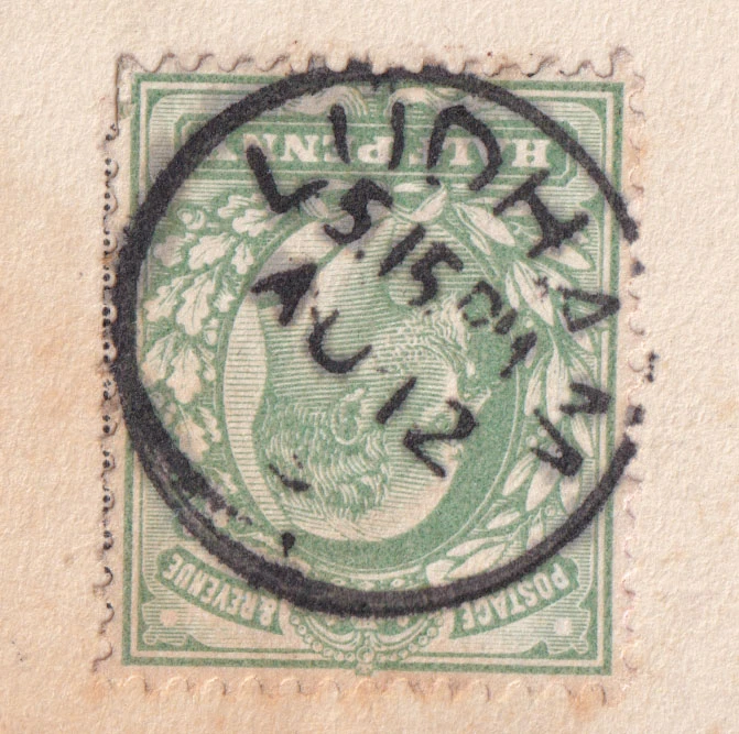 Postmark of Ludham Single Ring 1900s