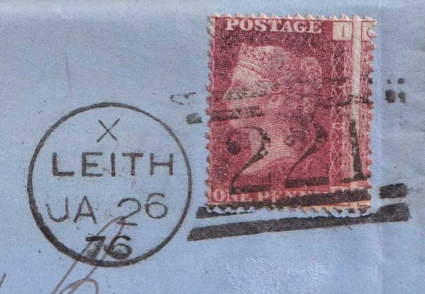 Postmark of Leith Numeral Duplex 221 1876