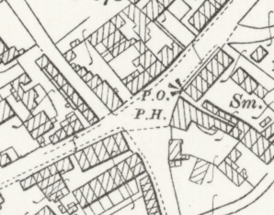 1907 OS Map Norwich Eaton Post Office